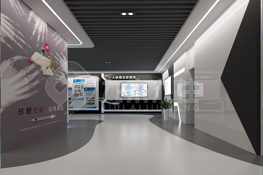 毒品預(yù)防教育基地設(shè)備，多媒體禁毒展館規(guī)劃方案，禁毒警示展館建設(shè)