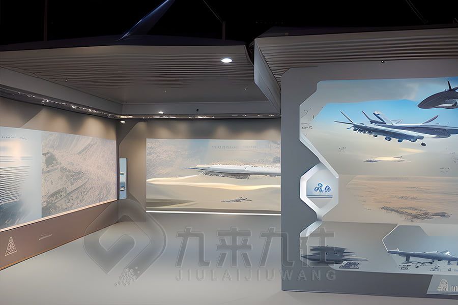 人防教育館設計,現(xiàn)代展廳施工方案,多媒體教育展覽館設計公司