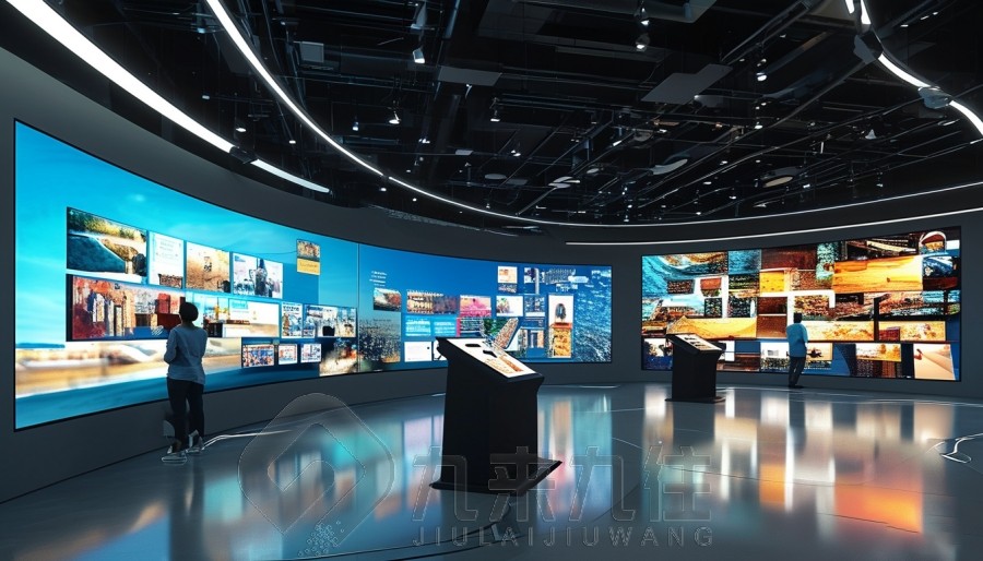 鞏義國(guó)防教育基地設(shè)計(jì),多媒體設(shè)備創(chuàng)意展廳,最新展廳效果圖